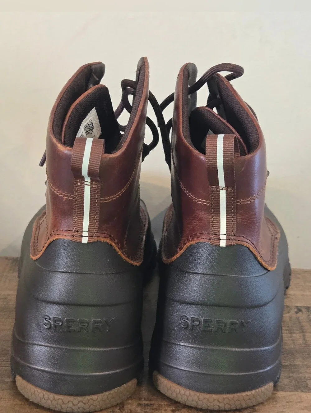 Sperry Duck Float Lace-Up Boots, Brown men size 8
